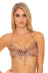 Luli Fama Safari Dreams REVERSIBLE DRAWSTRING HALTER BANDEAU TOP